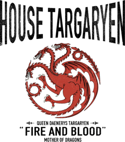 Nadruk House Targaryen - Przód