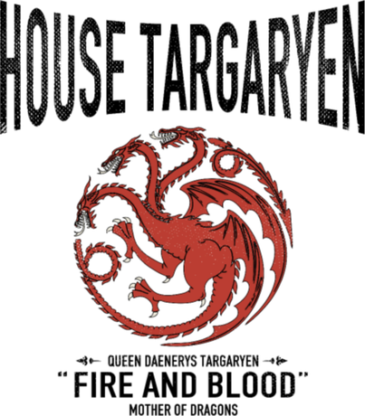 Nadruk House Targaryen - Przód