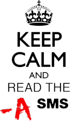 Nadruk Keep Calm and Read the SMS - Przód