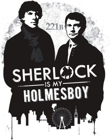 Nadruk Sherlock is My Holmesboy - Przód