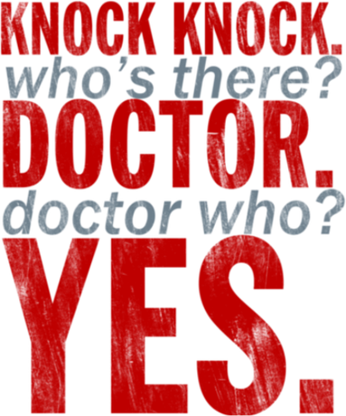 Nadruk Knock Knock Doctor Who - Przód