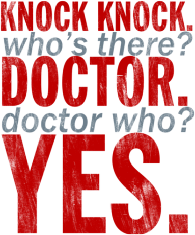 Nadruk Knock Knock Doctor Who - Przód