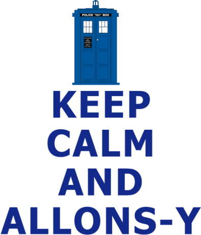 Nadruk Keep Calm and Allons-y - Przód