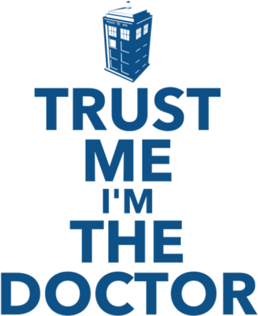 Nadruk Trust Me I'M The Doctor - Przód
