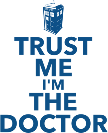 Nadruk Trust Me I'm The Doctor - Przód
