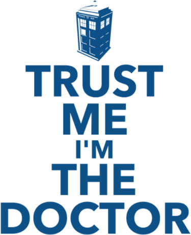Nadruk Trust Me I'm The Doctor - Przód