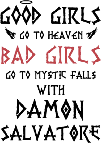 Nadruk Bad Girls Go to Mystic Falls with Damon - Przód